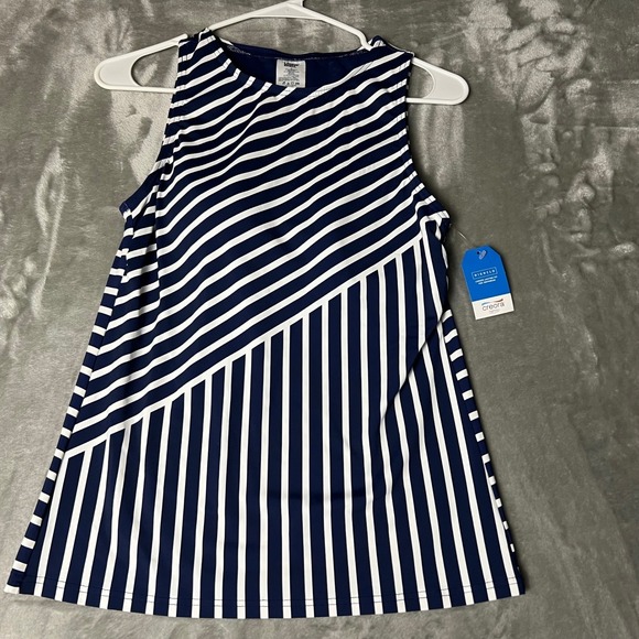 The Unbranded Brand Other - Lands end Women's High Neck UPF 50 size 6 Modest Tankini Swimsuit Top NWT